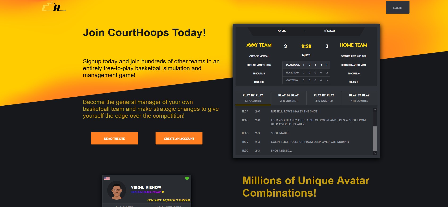 CourtHoops won 687<small>th</small> last week on BBOGD.